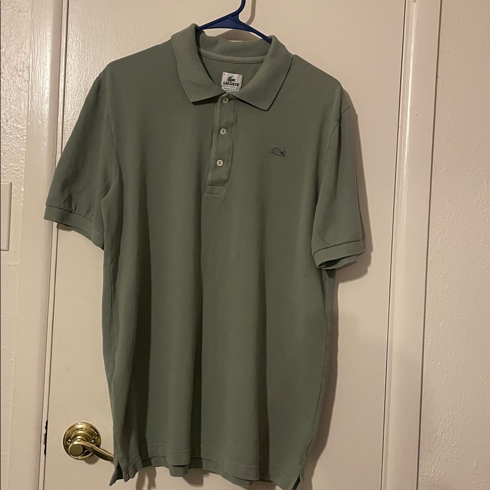 🐊 LACOSTE Men’s Polo Shirt Size 5 Green Cotton Classic |